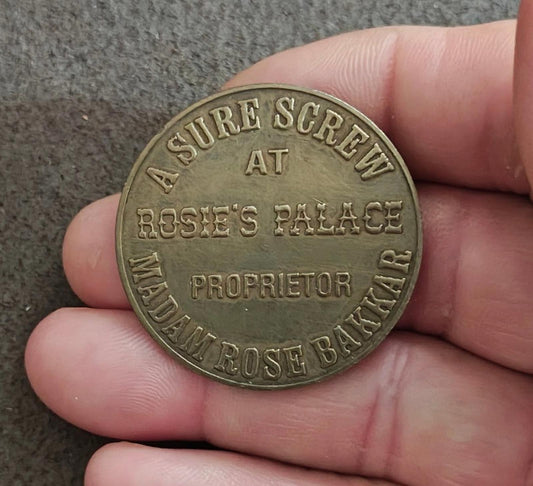 Vintage Rosie's Palace Saloon Brothel Fantasy Token