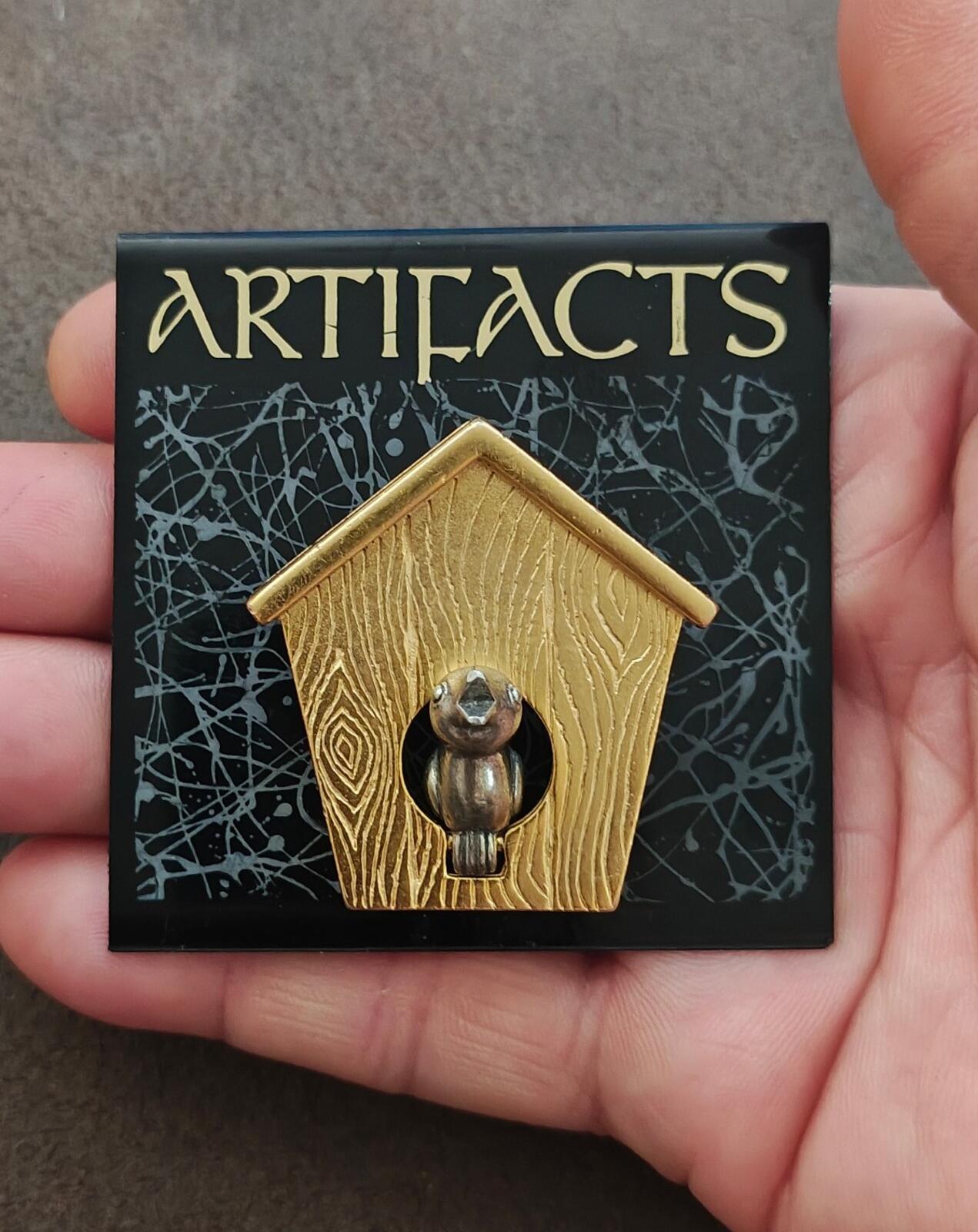 1980s Birdhouse Two Tone Brooch