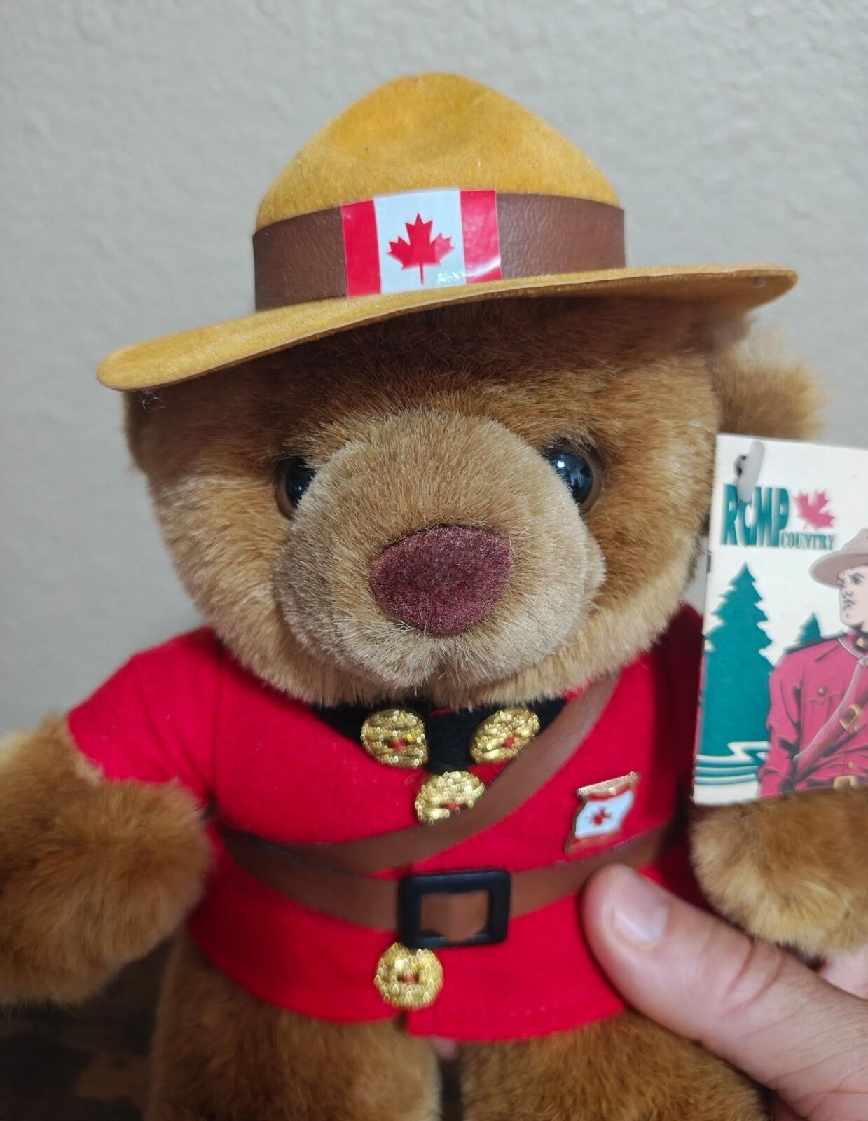 1980s/90s Wild Wonders RCMP Country Plush Teddy Bear