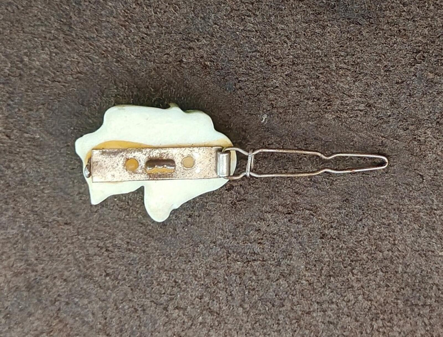 1980s Green Cat Hard Plastic Barrette In Great