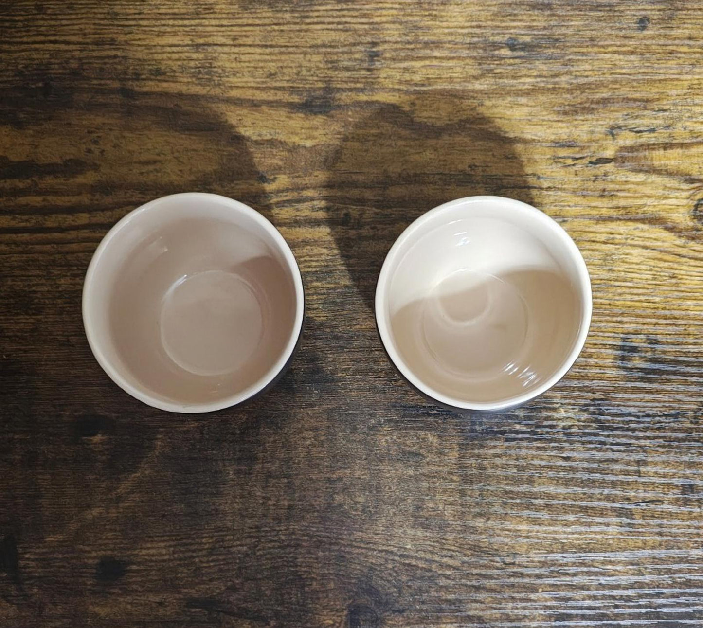 1990's Set Of Mine & Yours Bailey's Irish Beige & Black Stoneware Cups