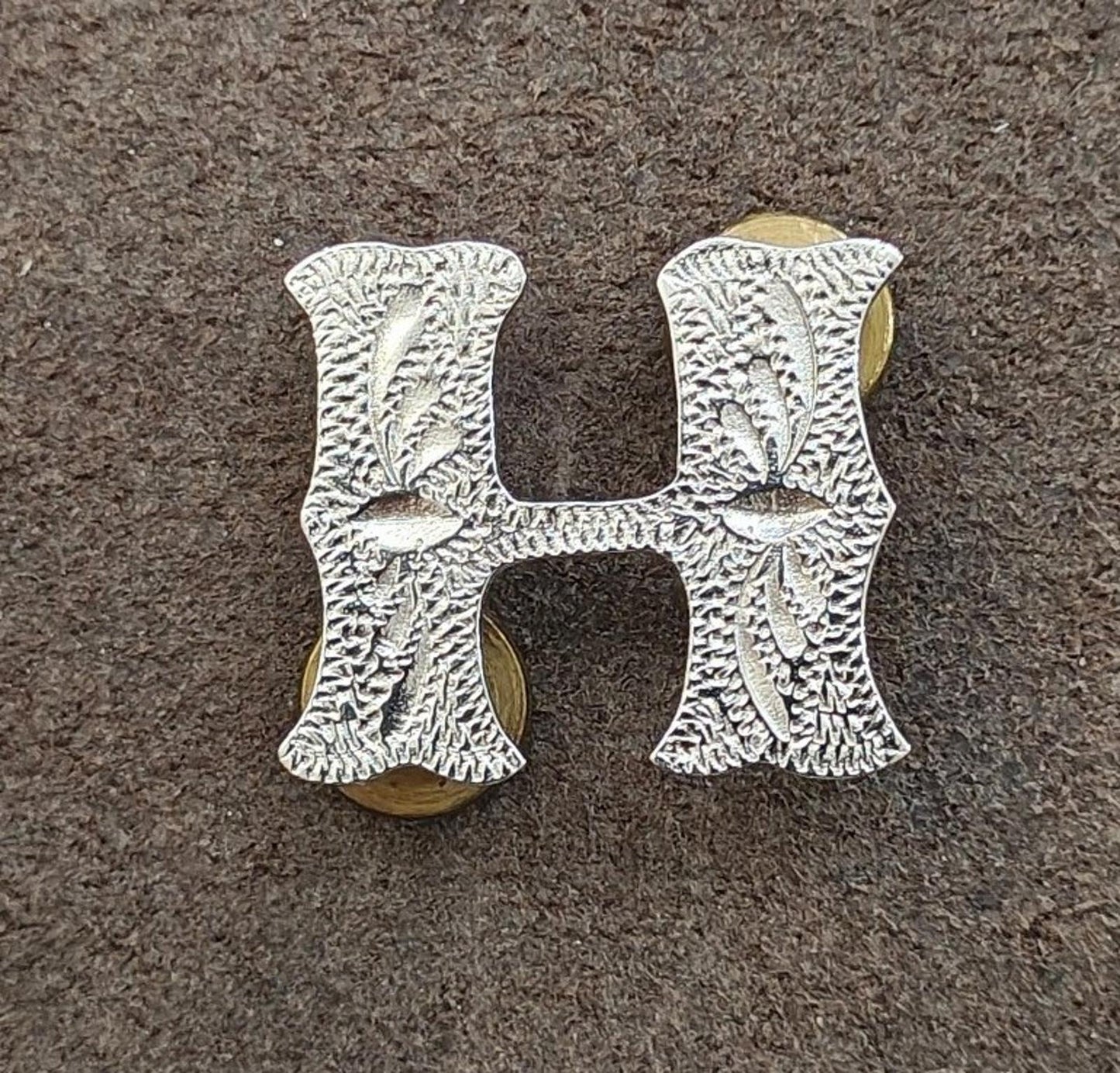 Alphabet Letter "H" Screwback Concho