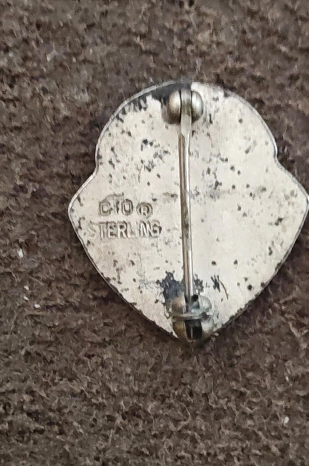 1970s Sterling Silver Boone Memorial Health Complex 20 Year Service Enamel Pin