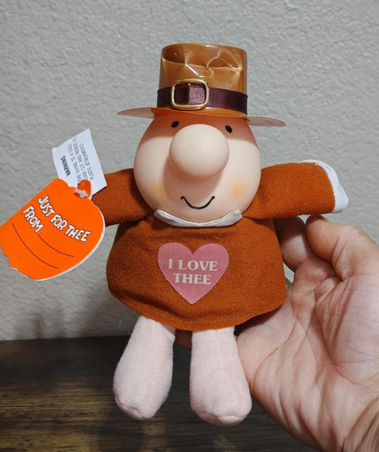 Adorable 1991  Vintage"I Love Thee" 7" Thanksgiving Ziggy Plush