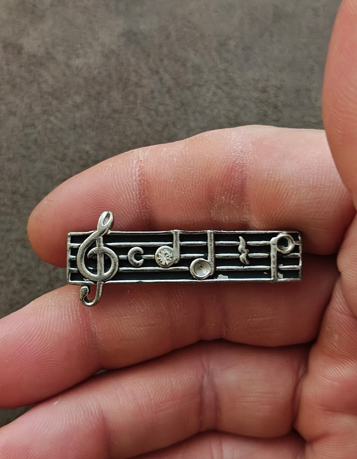 1950s/60s Swank Musical Notes Tie Bar/Tie Clip