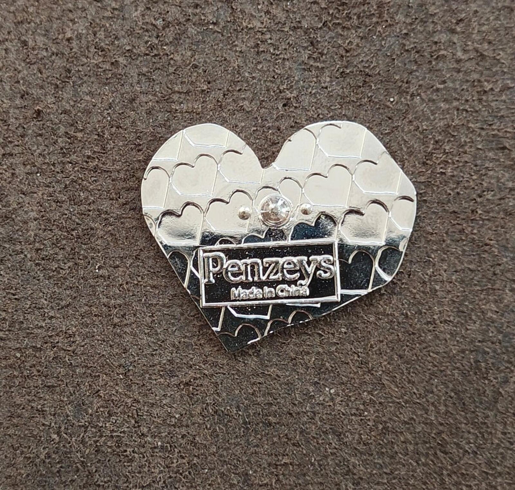 1990s Penzeys Spices Embrace Hope Rainbow Heart Enamel Pin