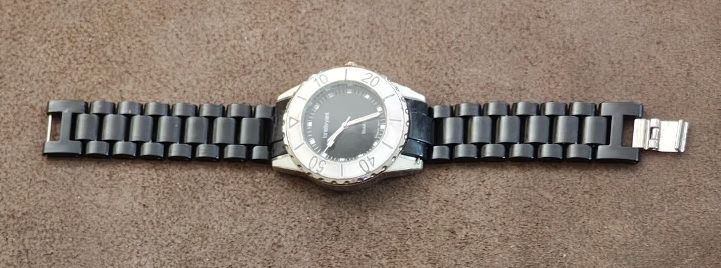 1990s Lane Bryant Quartz Ladies Watch With Black Dial Black Band