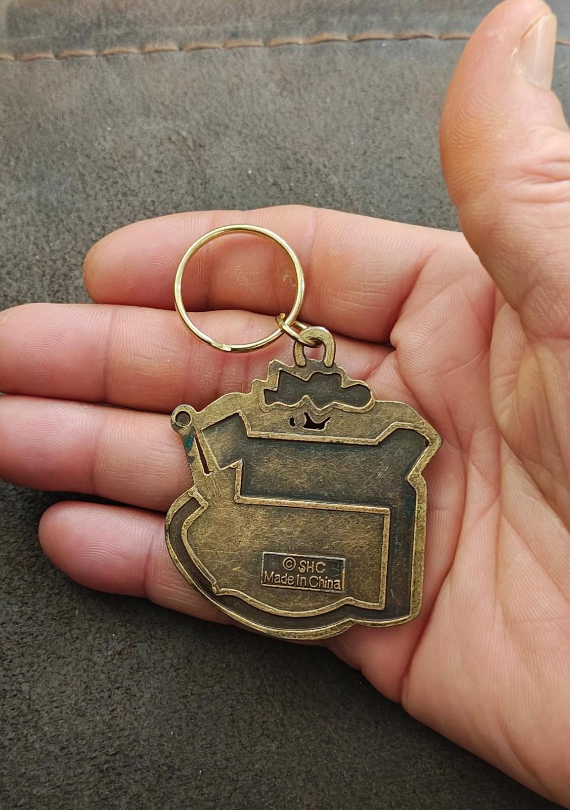 1990s Vintage Bally's Las Vegas Hotel and Casino Brass Slot Machine Keychain