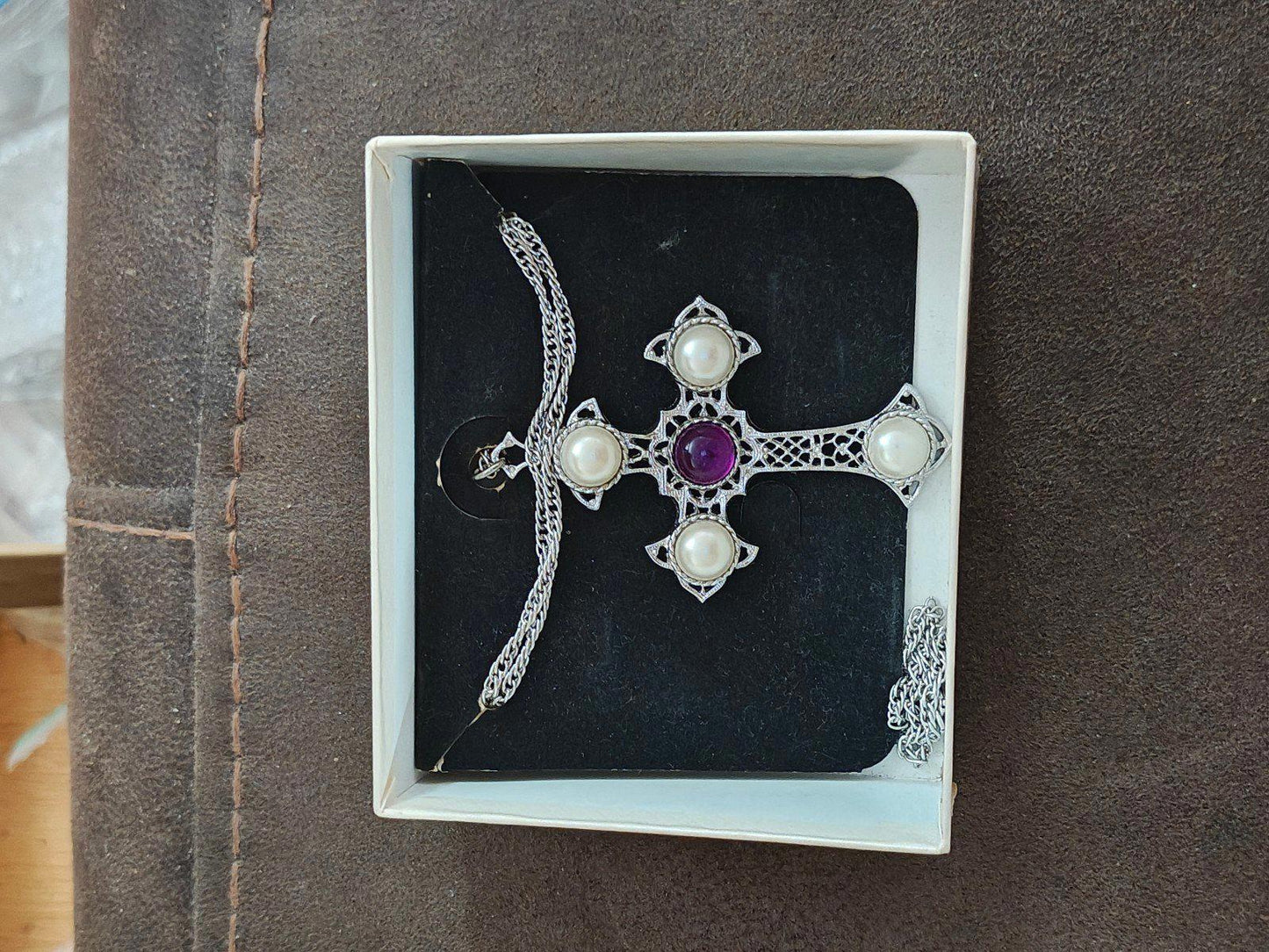 1974 Crusader Cross Sarah Coventry Pendant Necklace