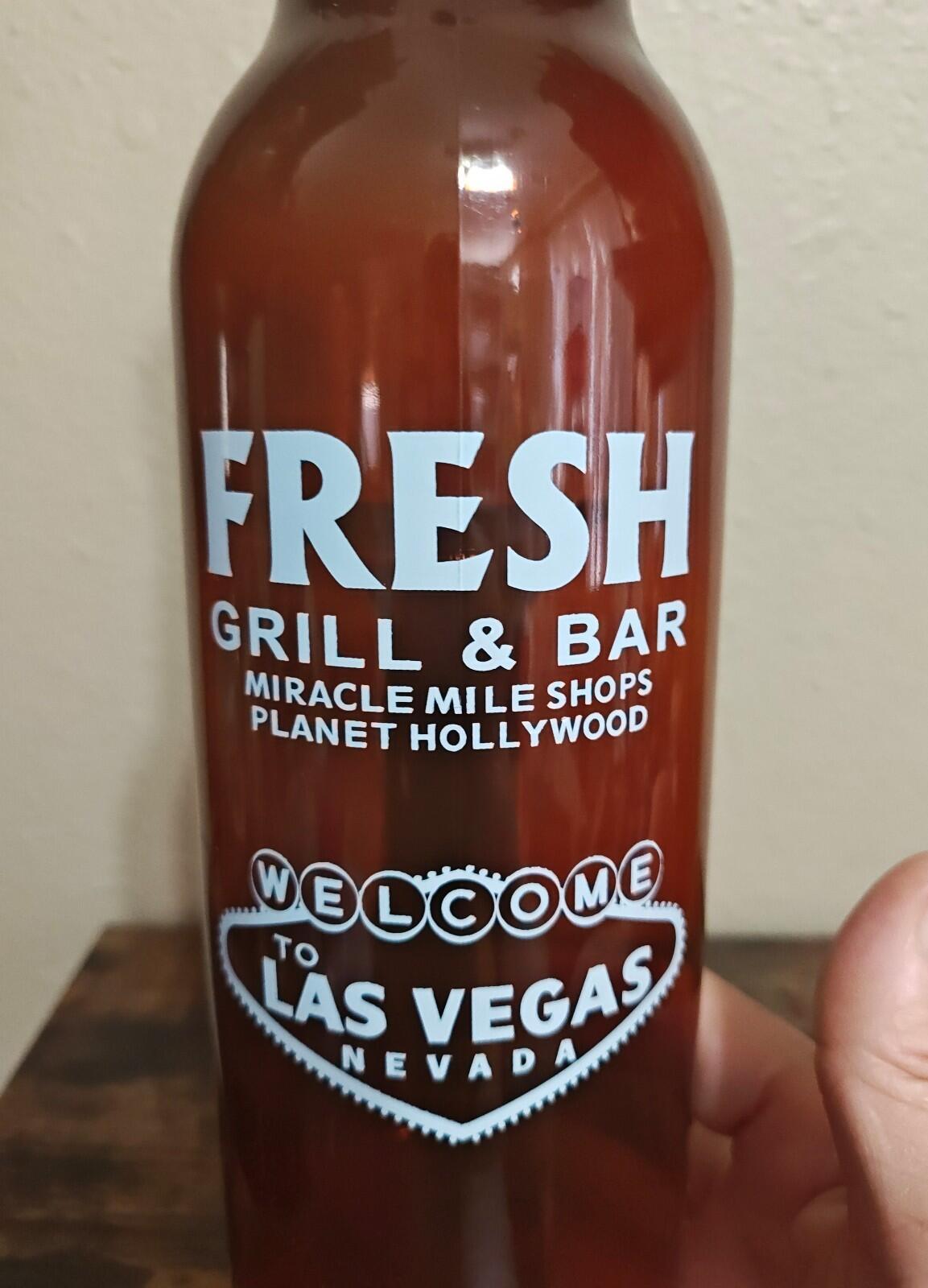 2004 Fresh Grill & Bar Restaurant Planet Hollywood Las Vegas Plastic Cup Bottle