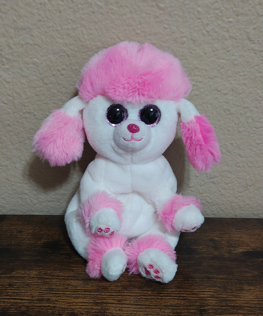 Ty Beanie Bellies Heartly the Pink Poodle Valentine’s Day Edition Soft  Plush