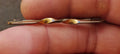 1900s Gold Tone Twist Bar Pin/Brooch