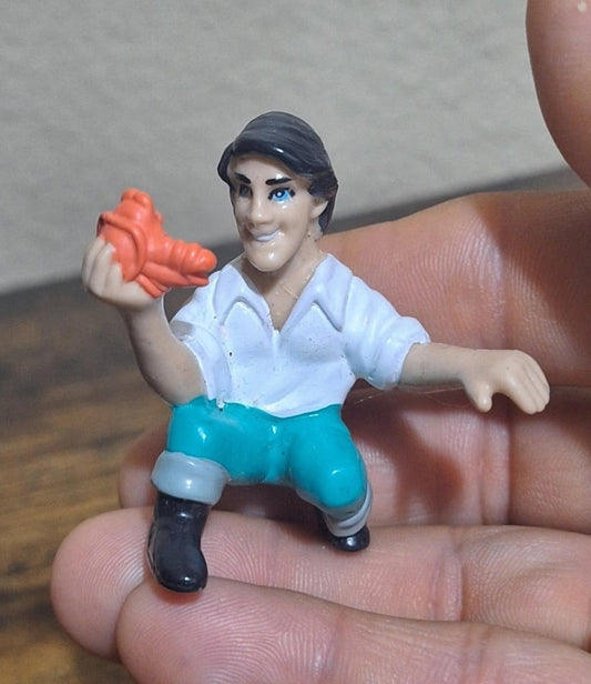 1989 Disney The Little Mermaid Prince Eric Holding Sebastian PVC