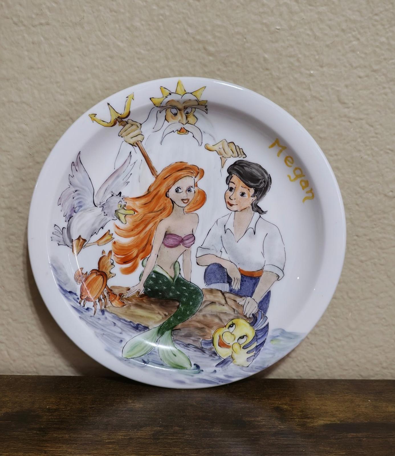 1995 Hand Painted Disney's The Little Mermaid Personalized Megan Plate