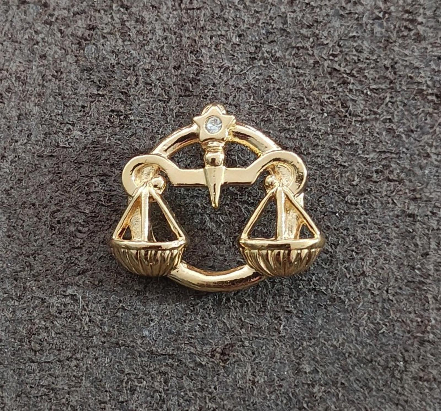 1990  Avon "Signs of the Future" Libra Zodiac With Clear Rhinestone Pin