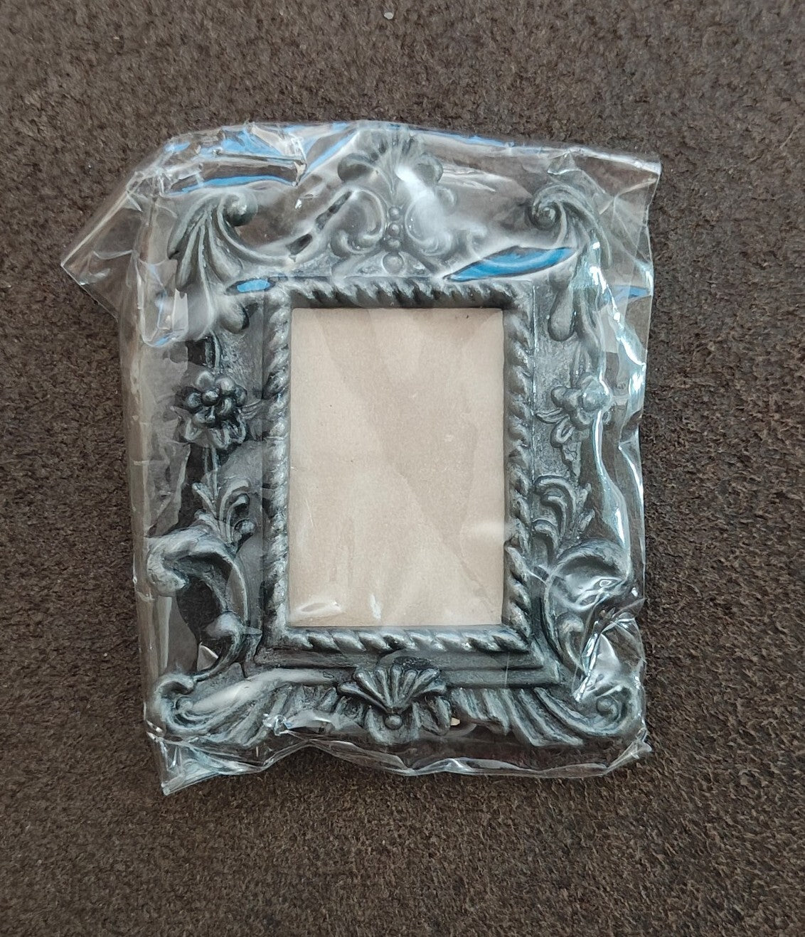 1970s/80s Pewter Tone Ornate Baroque/Victorian/Rococo Style Picture Frame NOS
