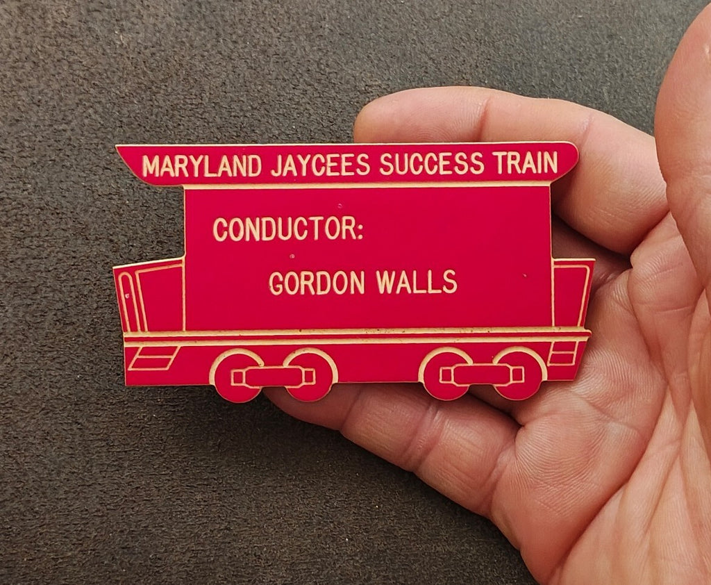1970s/80s Maryland Jaycees Large Red Plastic Pin