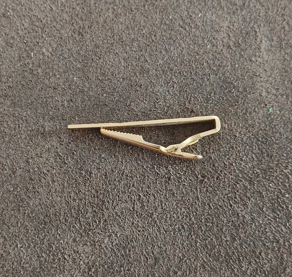 1970s/80s Gold Tone Textured Tie Bar/Tie Clip