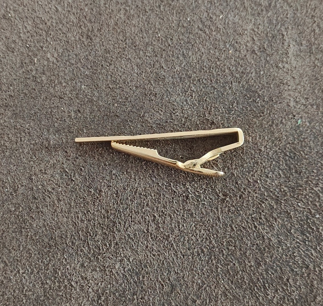 1970s/80s Gold Tone Textured Tie Bar/Tie Clip