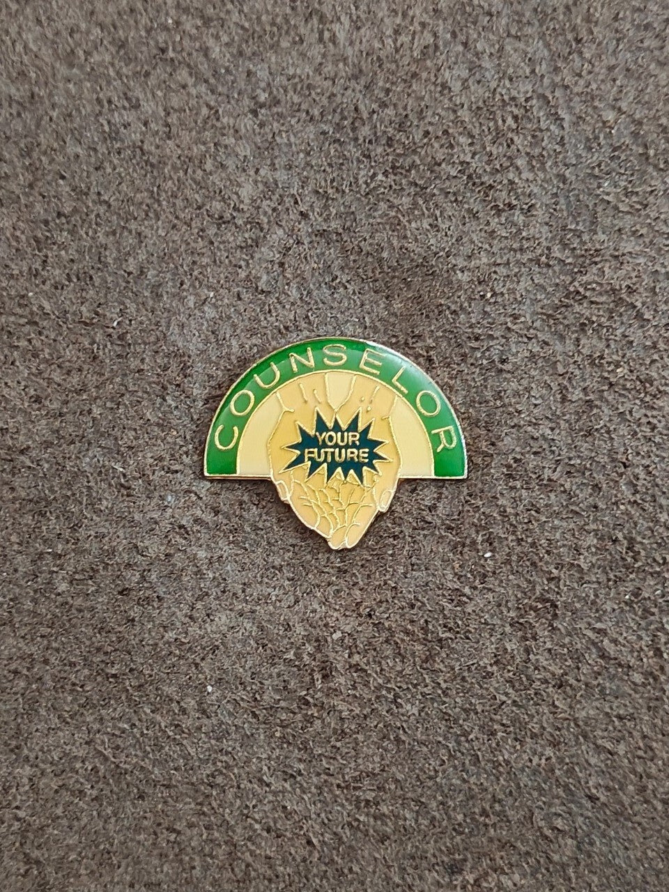 1989 Counselor Your Future Gold Tone Enamel Teacher Pin