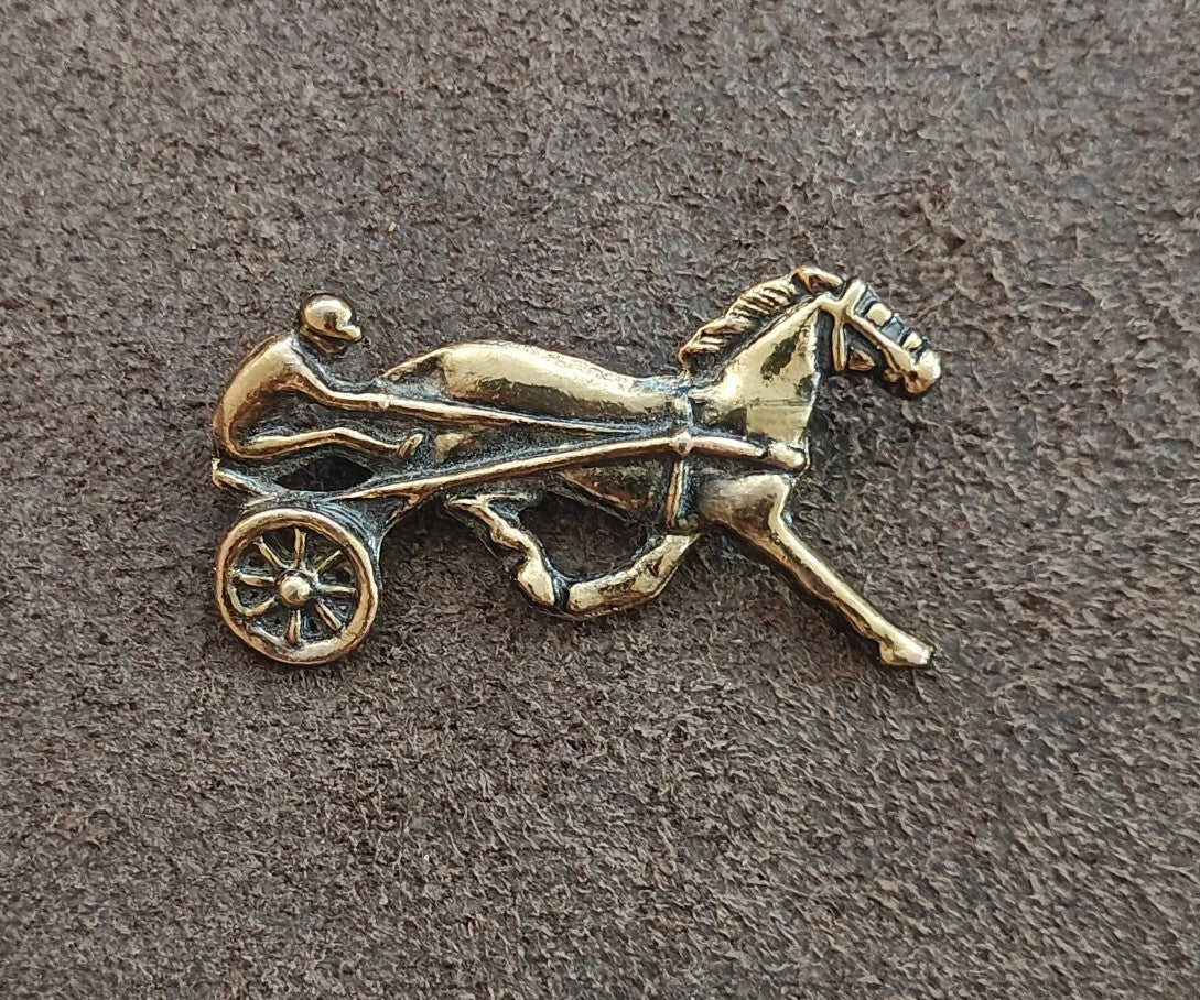 1950s/60s Brass Tone Horse & Rider Pin
