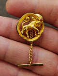 1960s/70s Gold Tone Taurus The Bull Zodiac Tie Tac/Lapel Pin