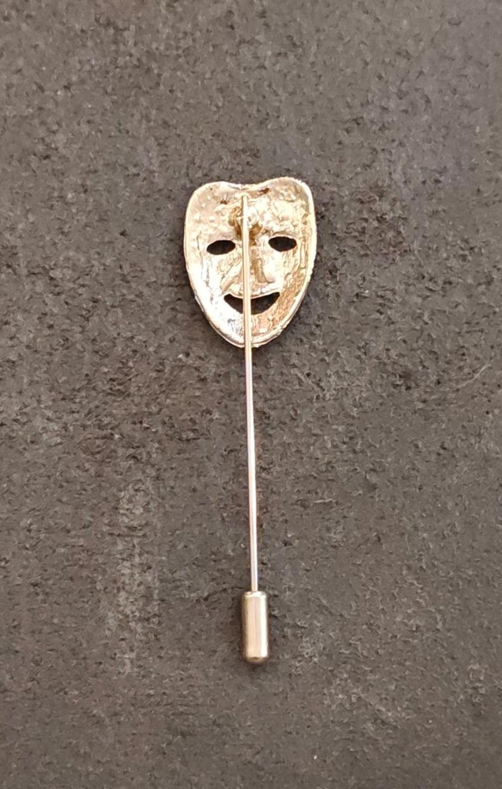 Rose Gold Tone Mask Stick Pin