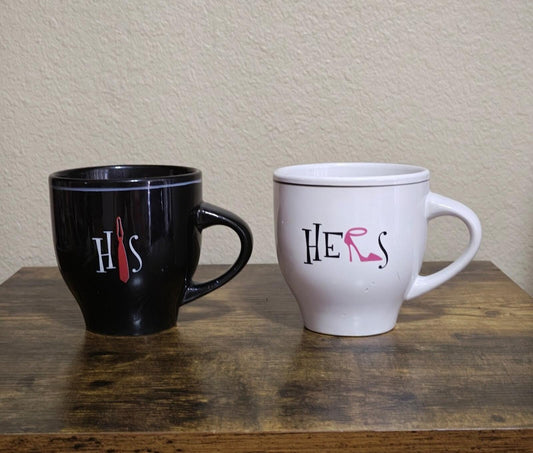 Set Of 2 His & Hers Couple Mugs