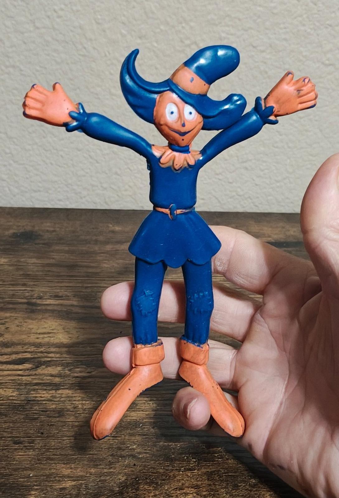 1968 Rare MGM Wizard of Oz Scarecrow Bendy Rubber Figure By Rubb'r Nik