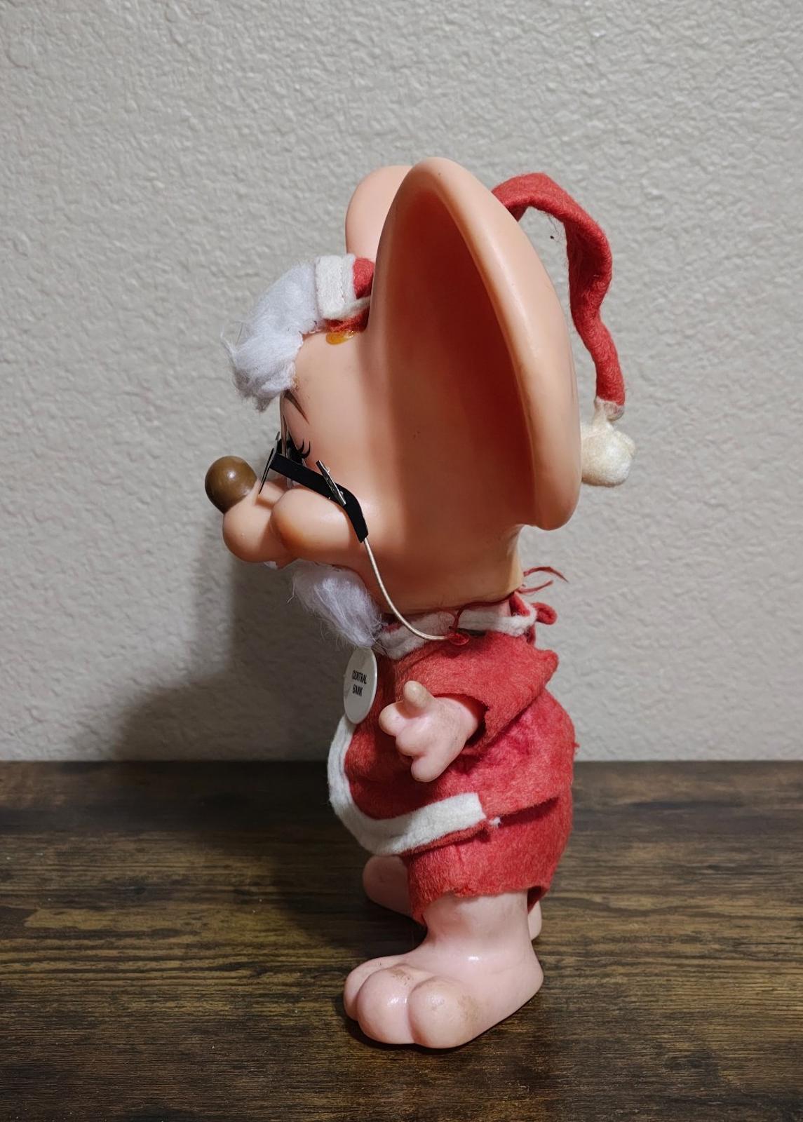 1970 Vintage Roy Des of Florida Big Ear Mouse Dressed In A Santa Claus Suit Bank