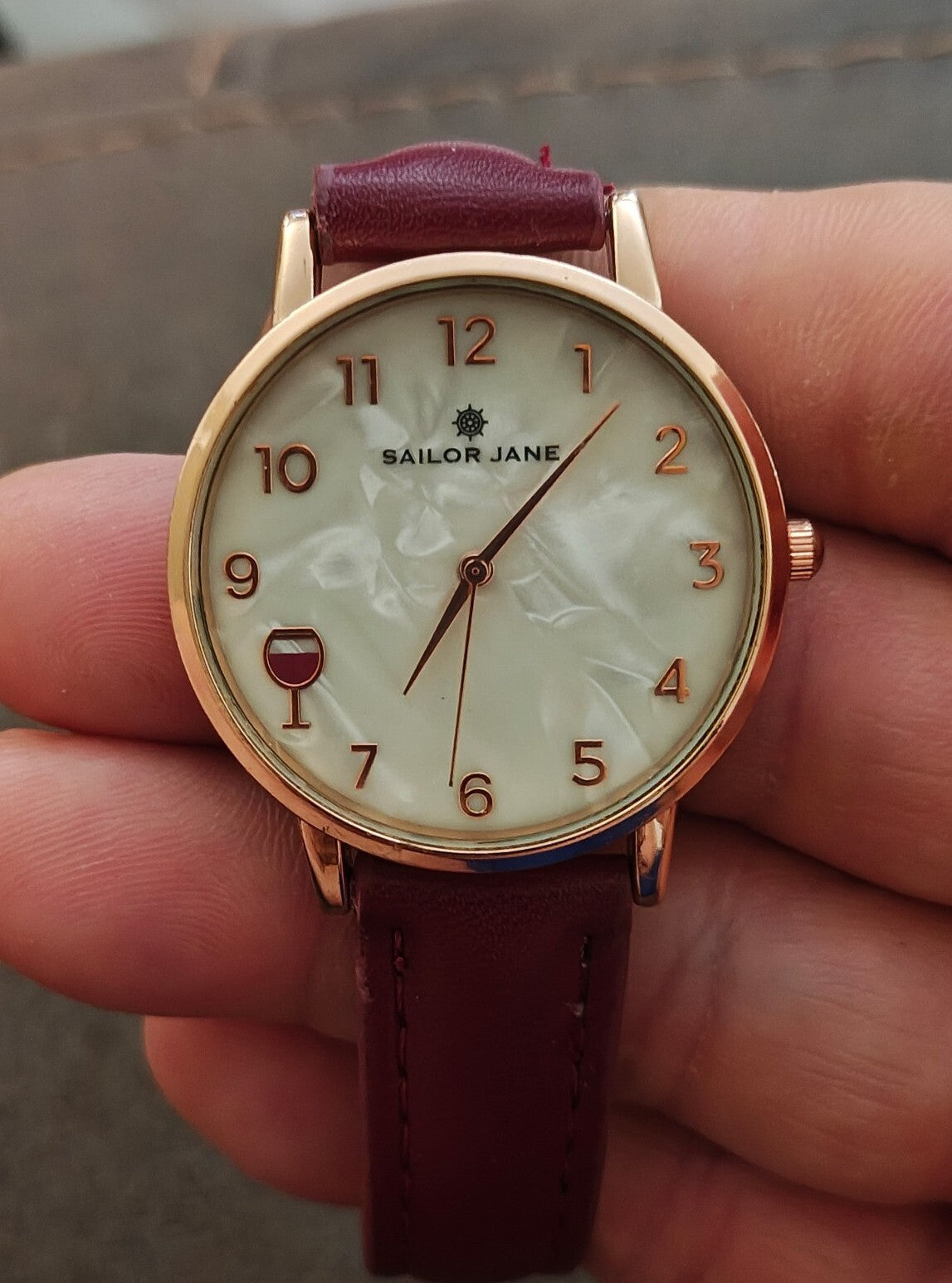 Sailor Jane Red Wine Themed Ladies Watch
