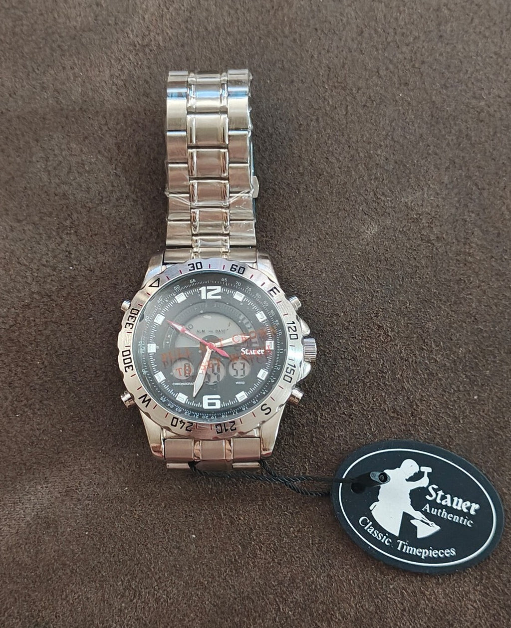 Stauer Compendium Hybrid Men's Watch (Model 19093) New In Box