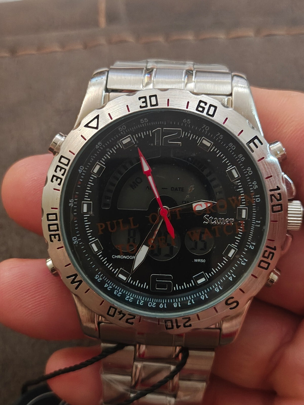 Stauer Compendium Hybrid Men's Watch (Model 19093) New In Box