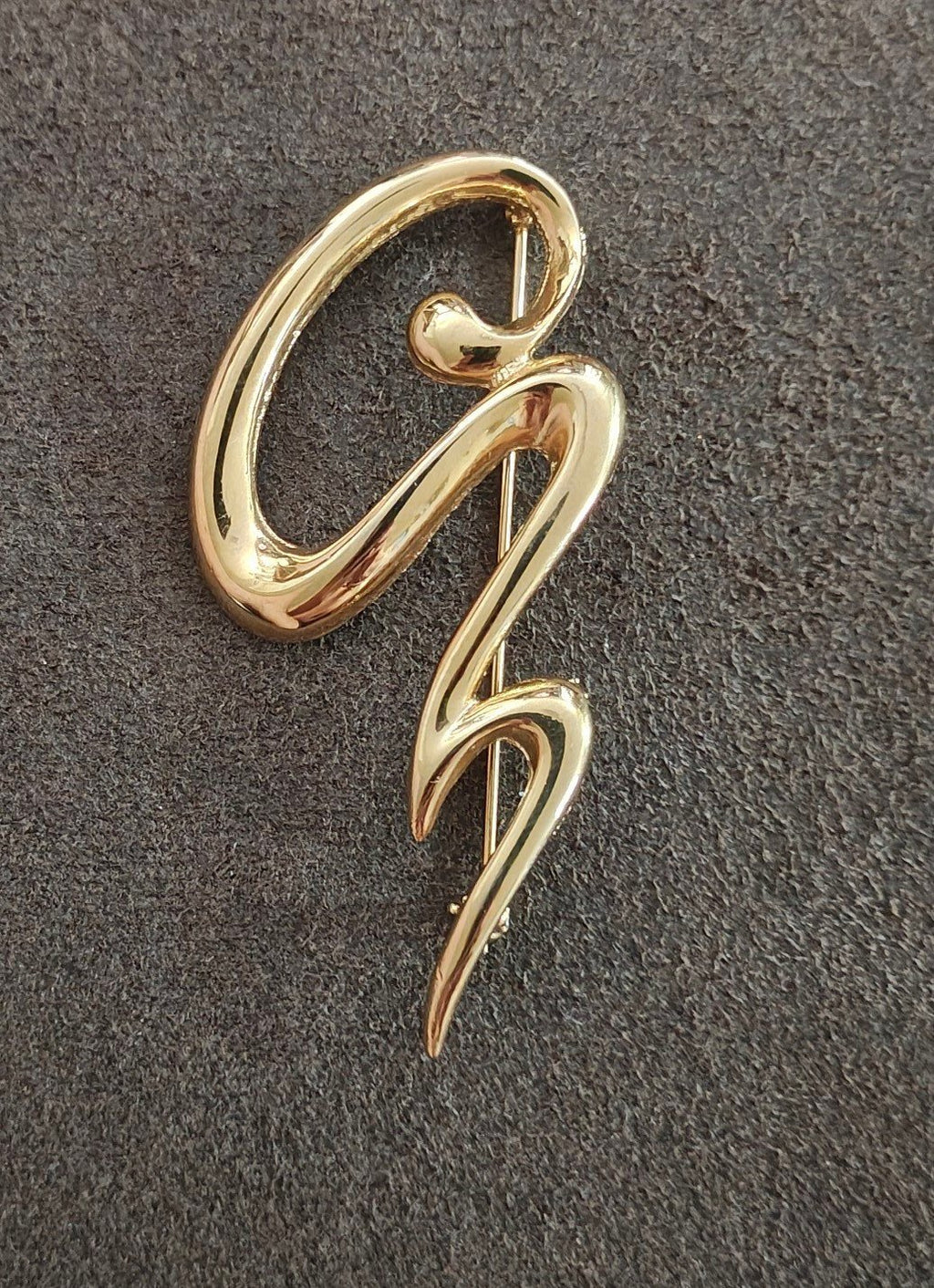 1980s Abstract Modernist Scribble Brooch