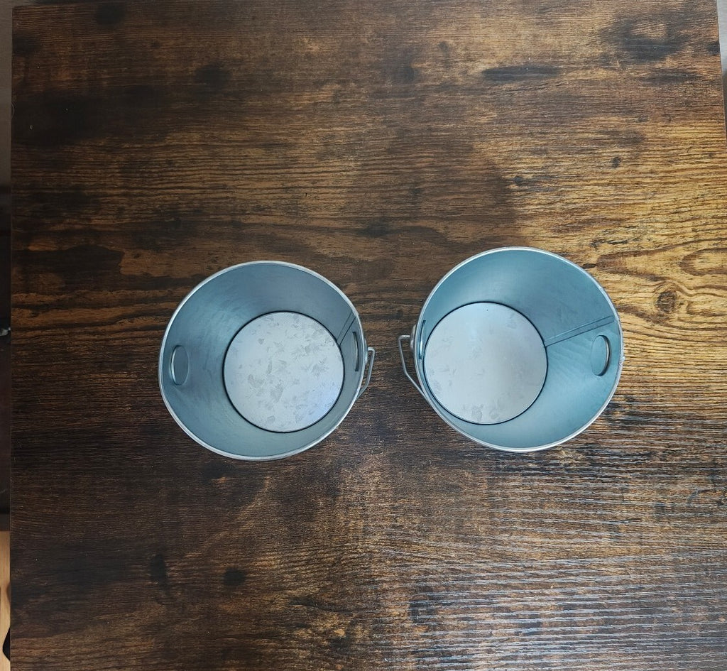 Mini Christmas Galvanized Metal Tin Pail Buckets