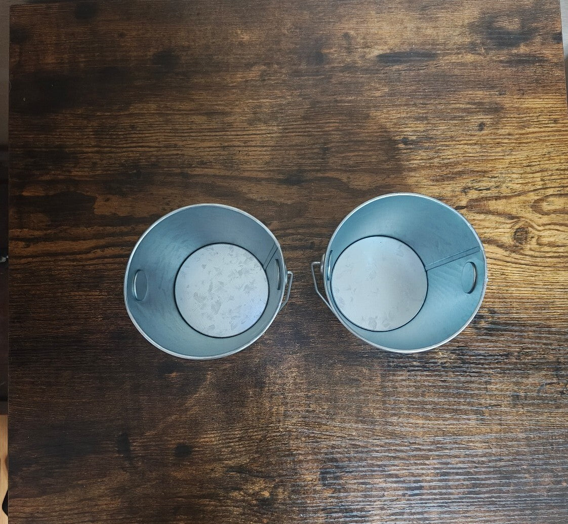 Mini Christmas Galvanized Metal Tin Pail Buckets