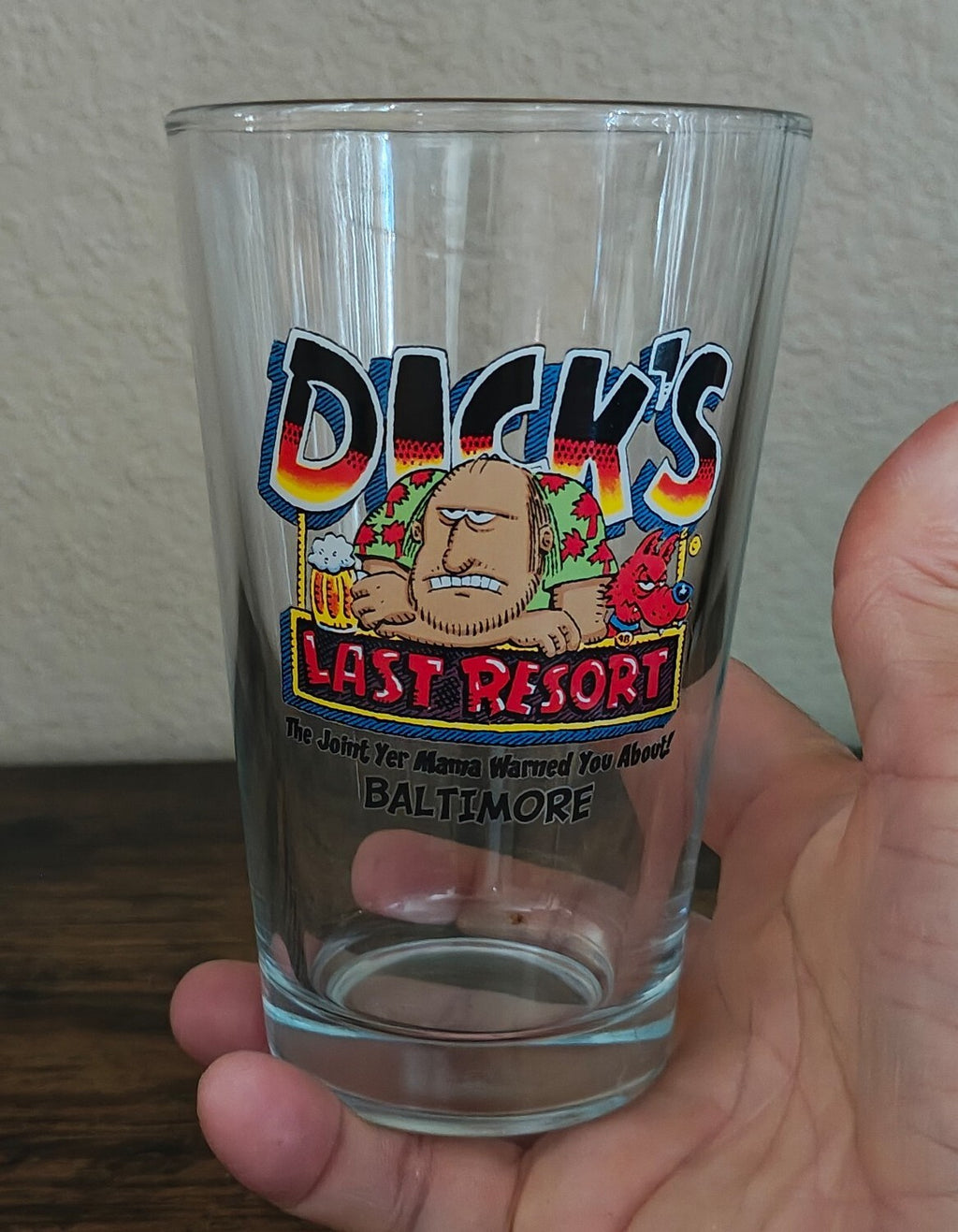Dick's Last Resort Baltimore Collectible Glass
