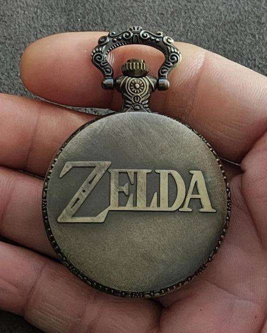 Legend of Zelda Triforce Pocket Watch Pendant Necklace Watch