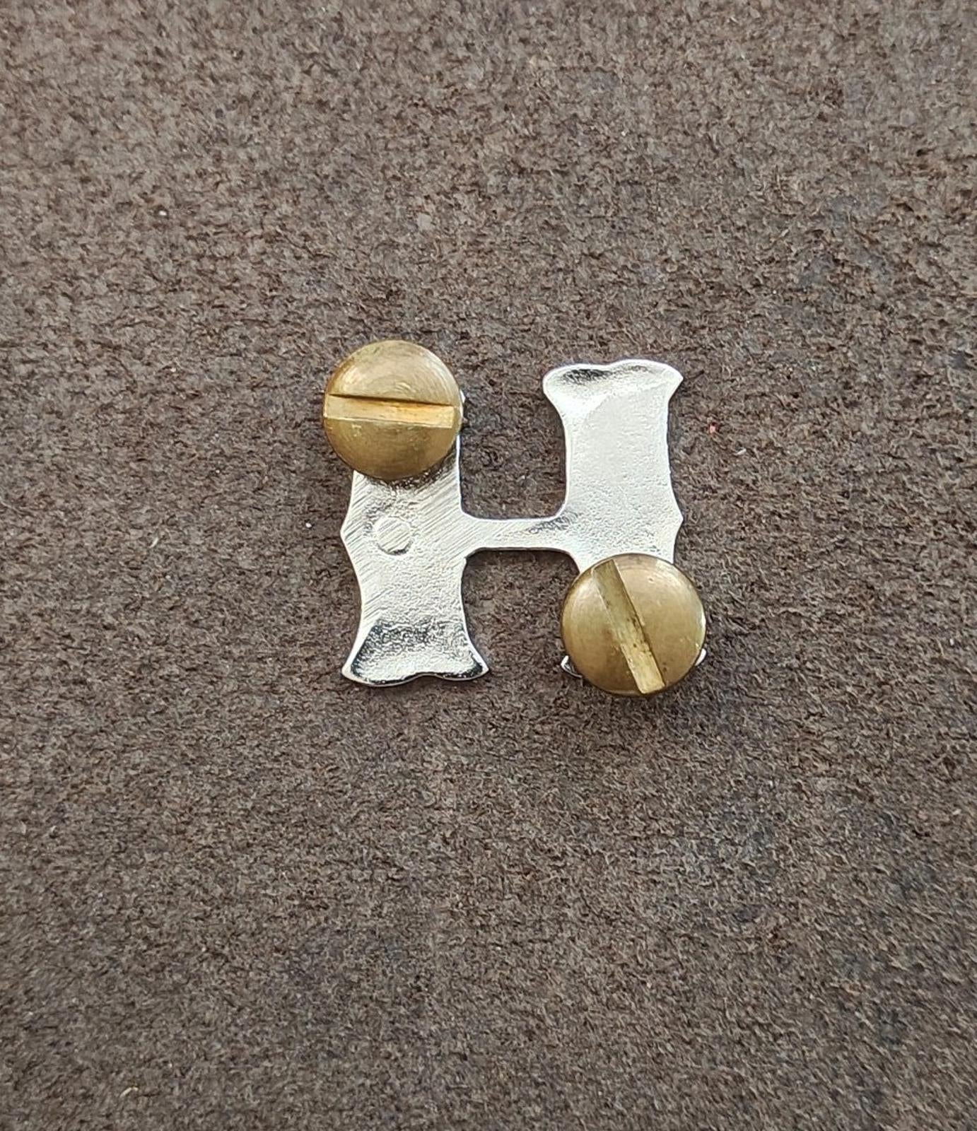 Alphabet Letter "H" Screwback Concho