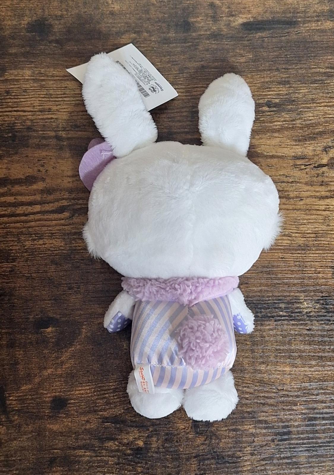 Cute Rare Wish Me Mell Sanrio Purple Hat Plush Striped Conjuror Magician Bunny.