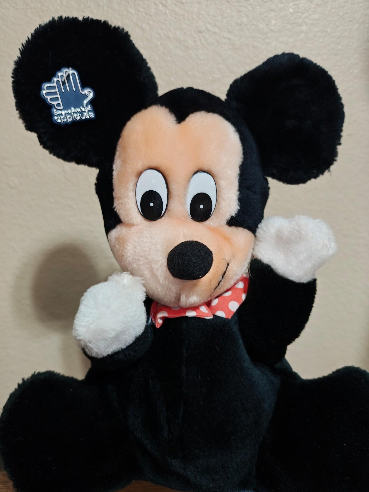 1980's Vintage Applause Mickey Mouse 12" Hand Puppet
