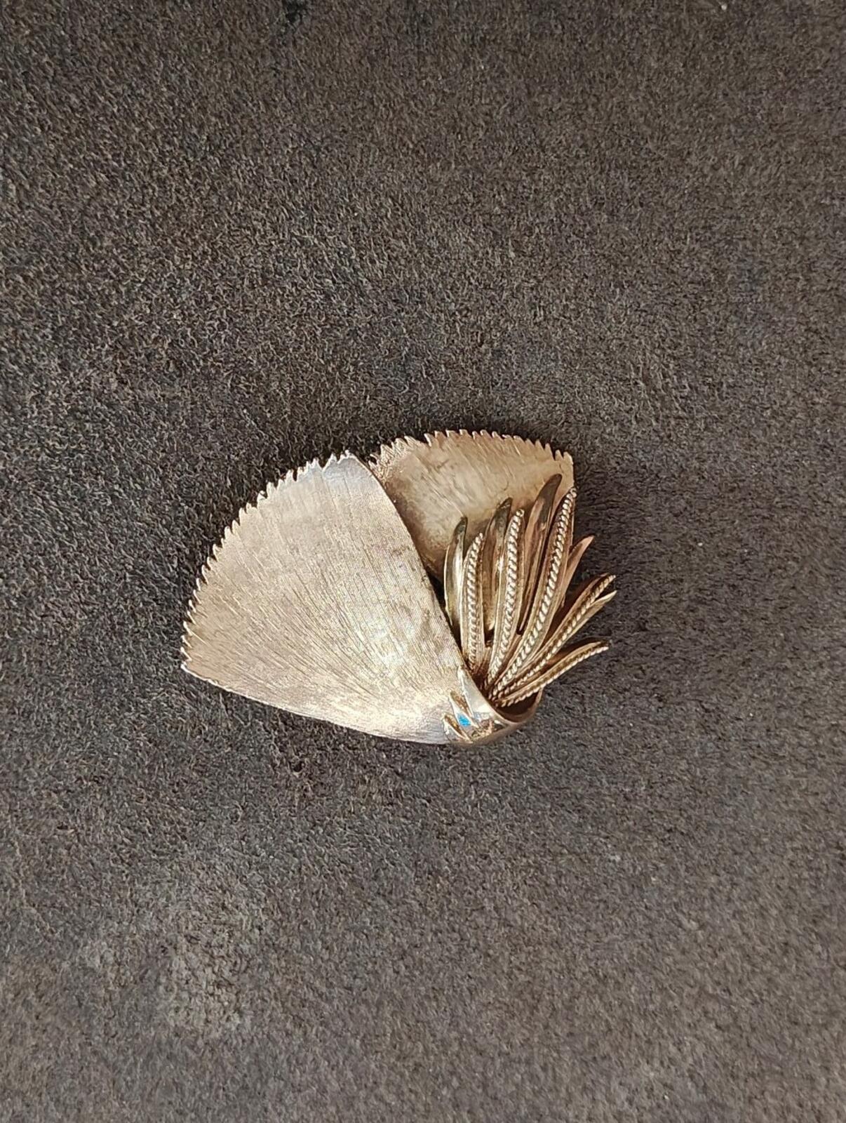 1950s/60s Samsan Plant Leaf Brooch