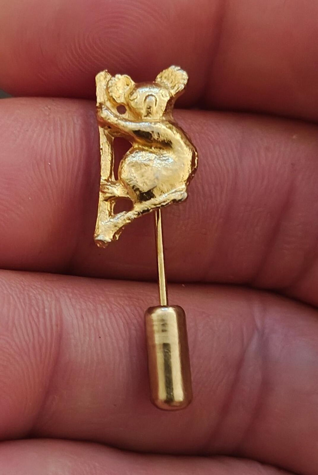 1980s Gold Tone Koala Bear Stick Pin