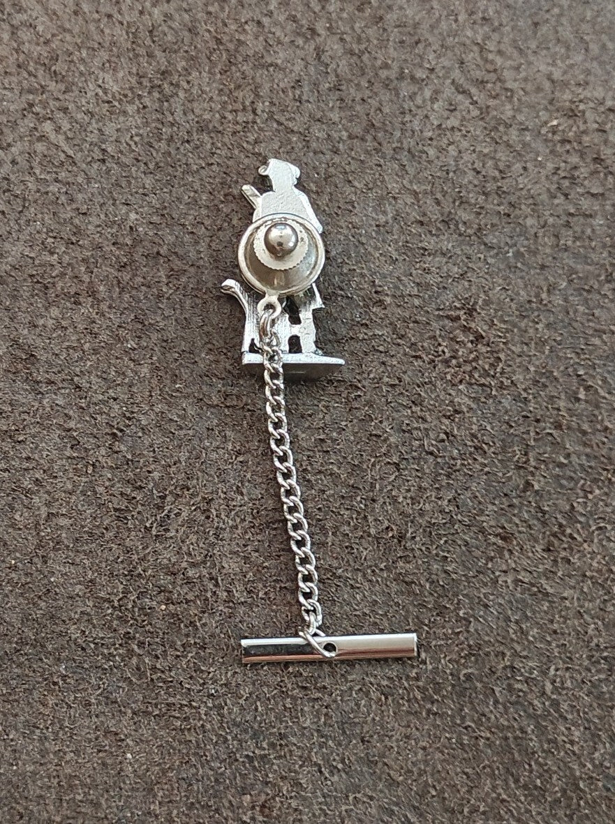 1970s Pewter Revolutionary Minuteman Tie Tack/Lapel Pin