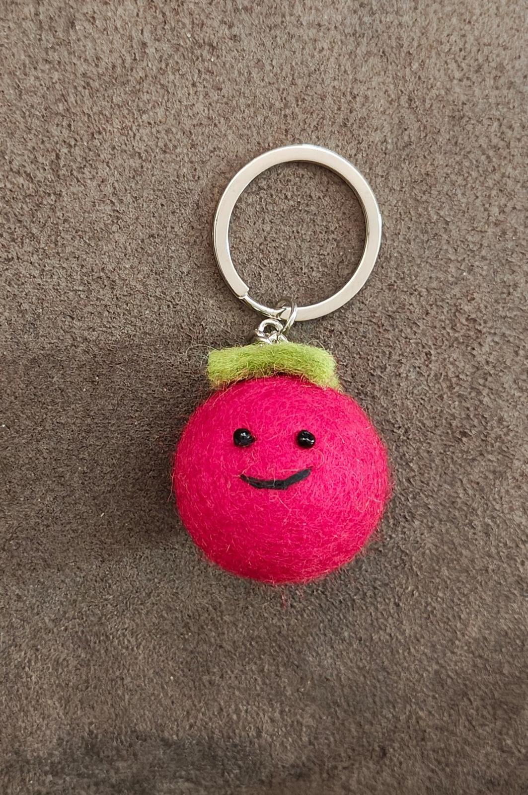 Handmade Felt Tomato Keychain/Keyring