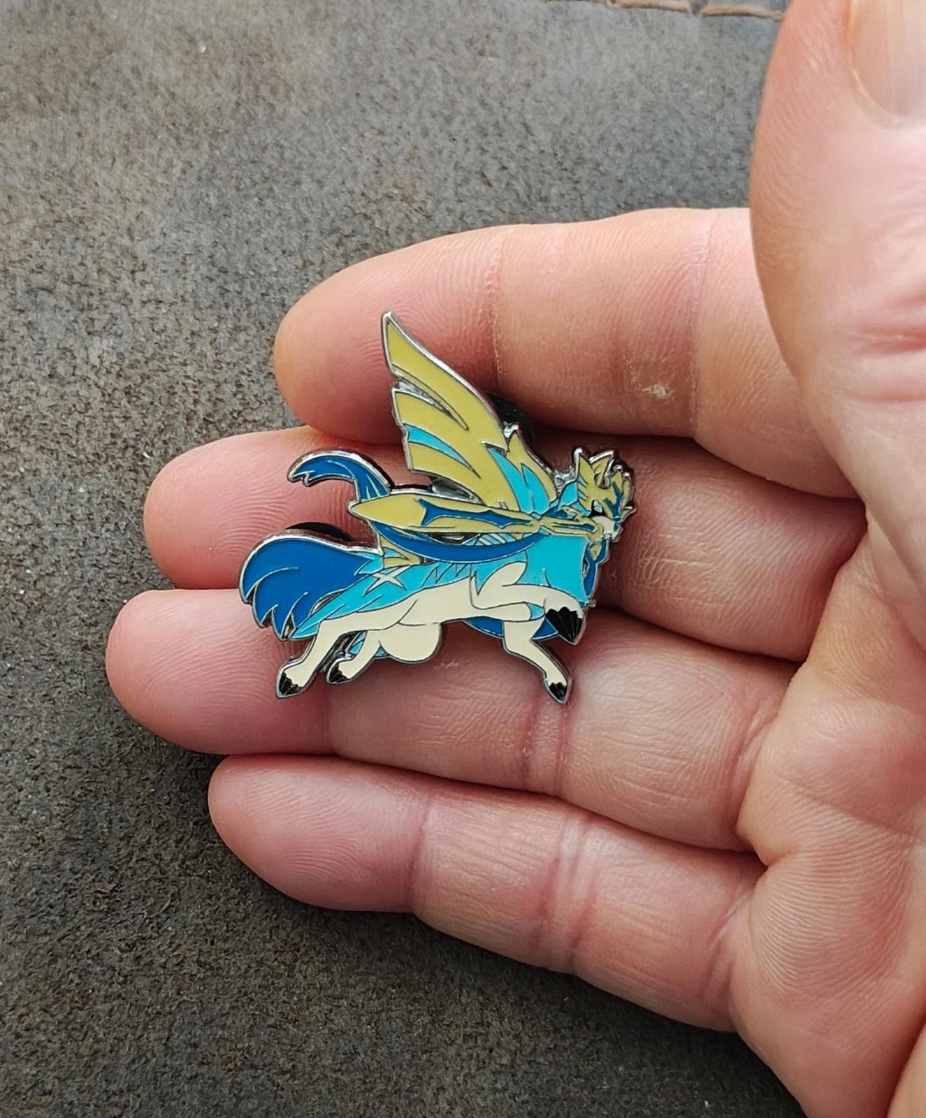 Official Pokémon TCG Shiny Zacian Silver Tone Enamel Pin