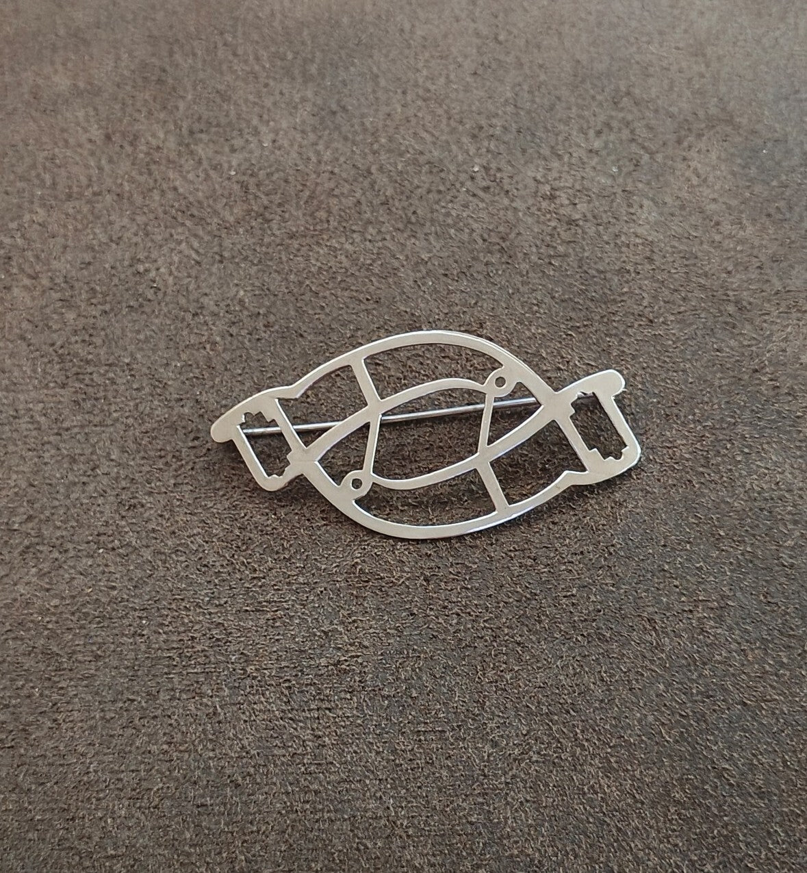 1930s Stamped Coro Duette Silver Tone Coro Duette Brooch Frame