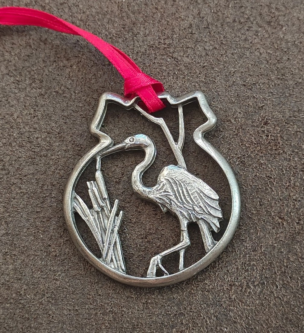 Salisbury Pewter Traditional Blue Heron Hanging Ornament