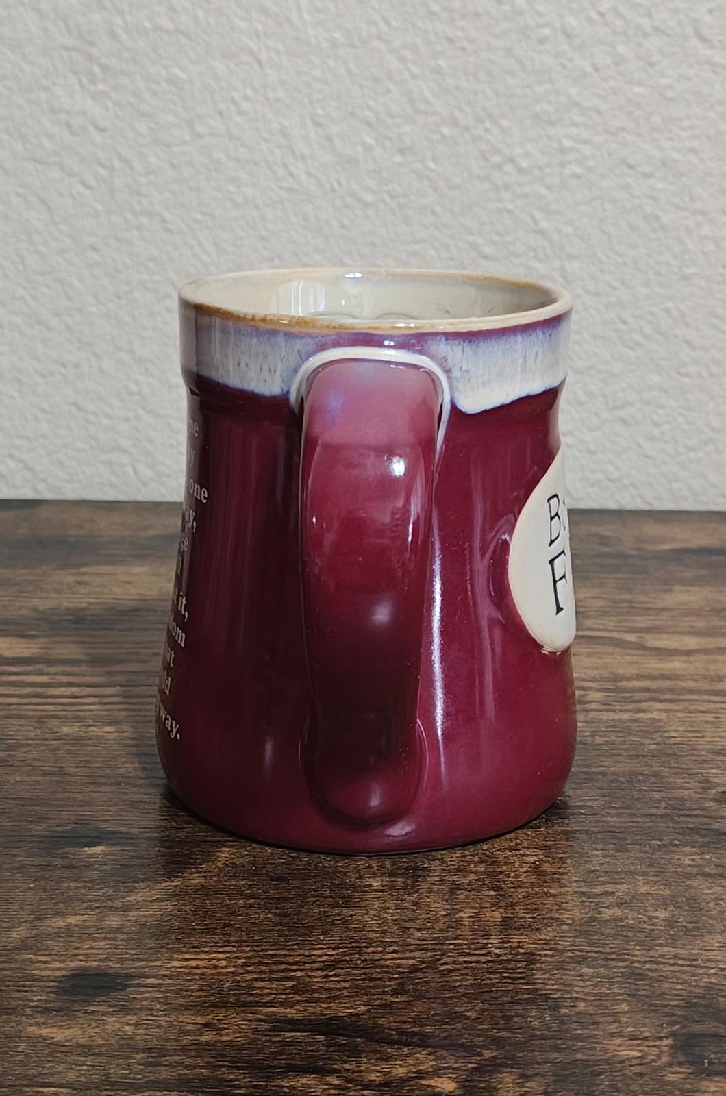 Great Born to Fish Serenity Prayer Porcelain 18 oz Red Mug