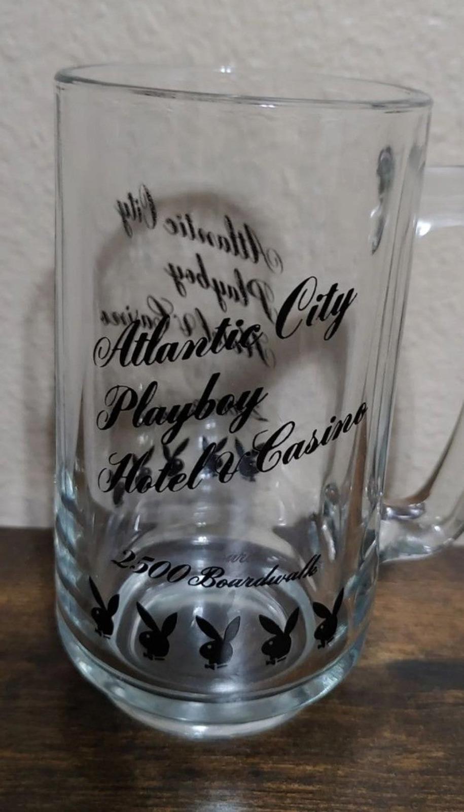 1980's Atlantic City Playboy Hotel And Casino Glass Mug